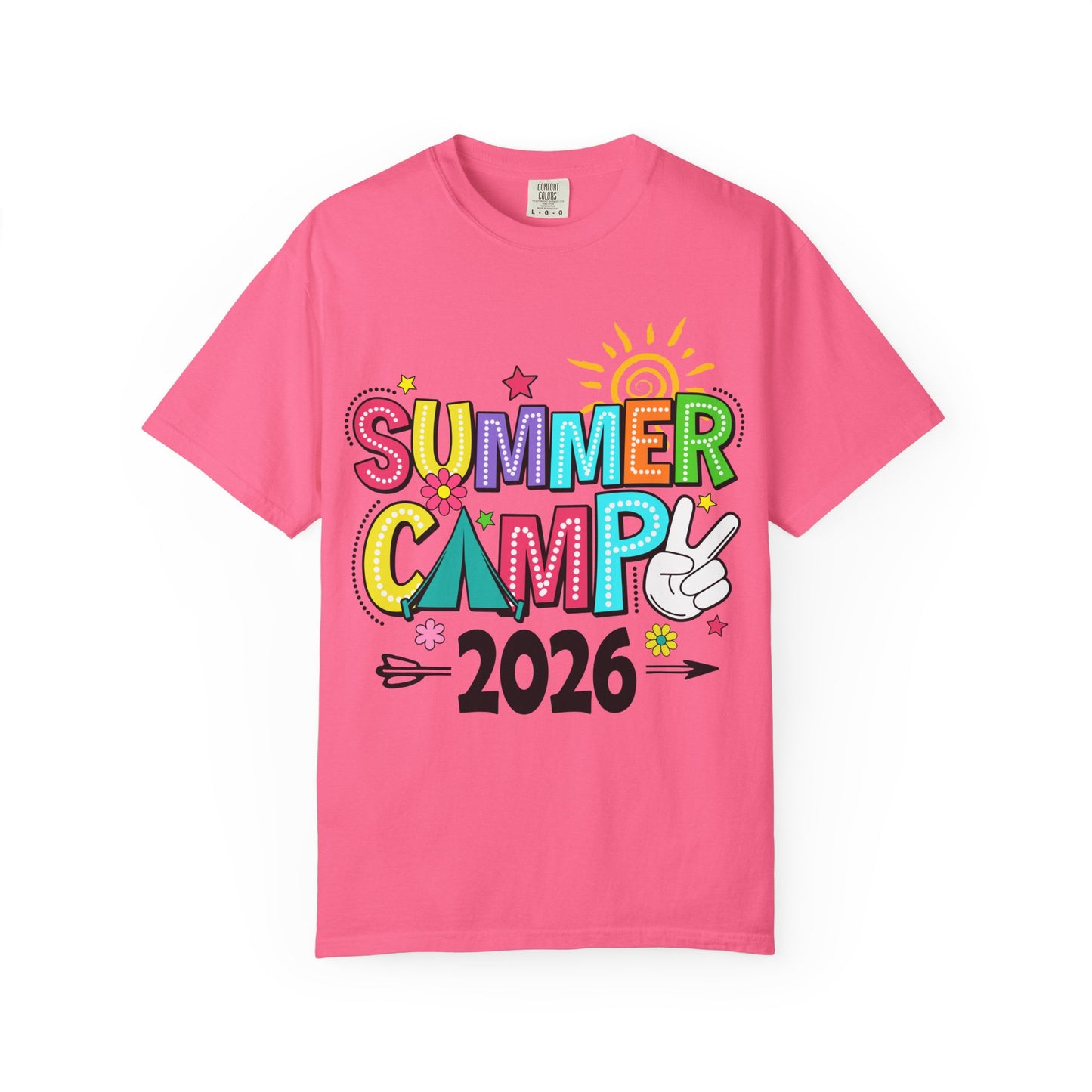 Summer Camp 2026 T-Shirt — Kids Camp Shirt with Colorful Retro Design