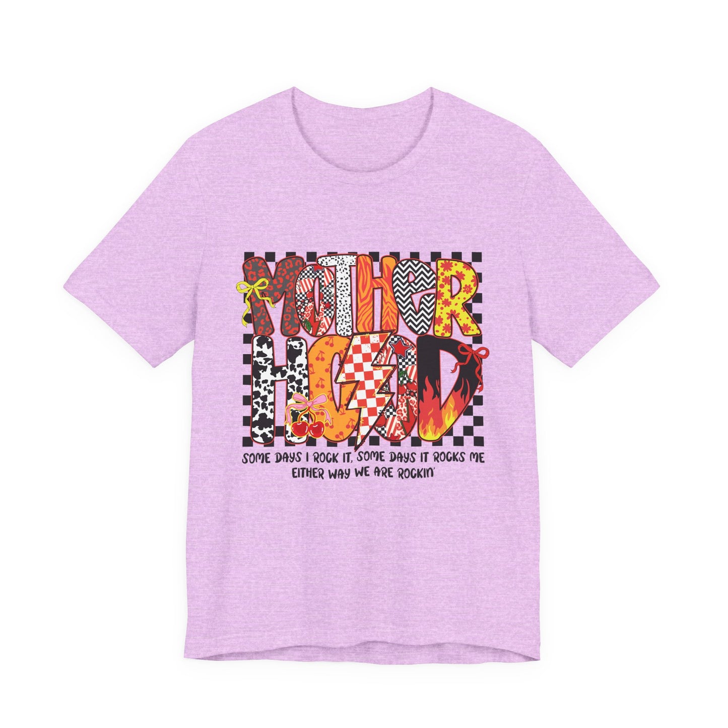Motherhood Tee — "Some Days I Rock It, Some Days It Rocks Me" Graphic Shirt