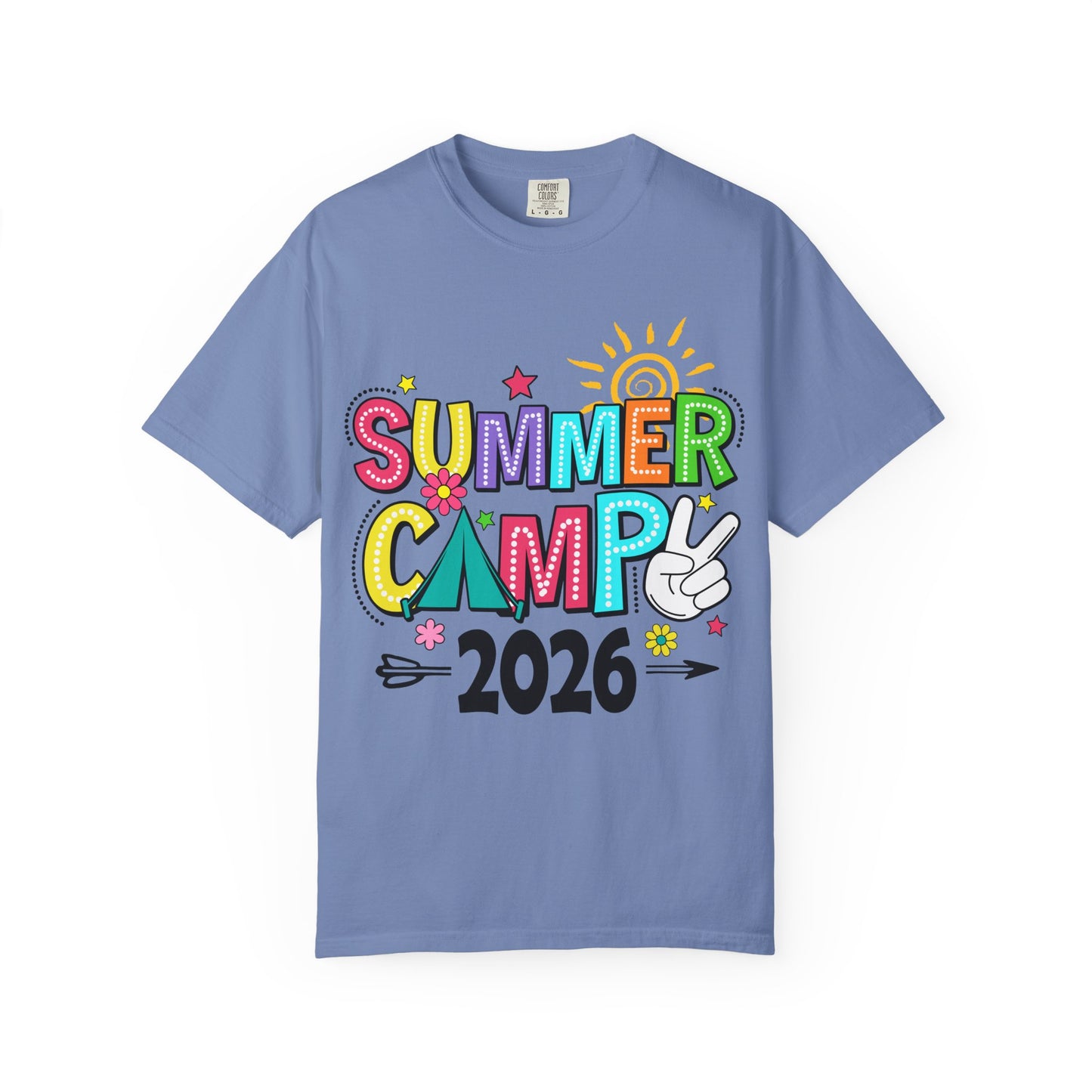Summer Camp 2026 T-Shirt — Kids Camp Shirt with Colorful Retro Design