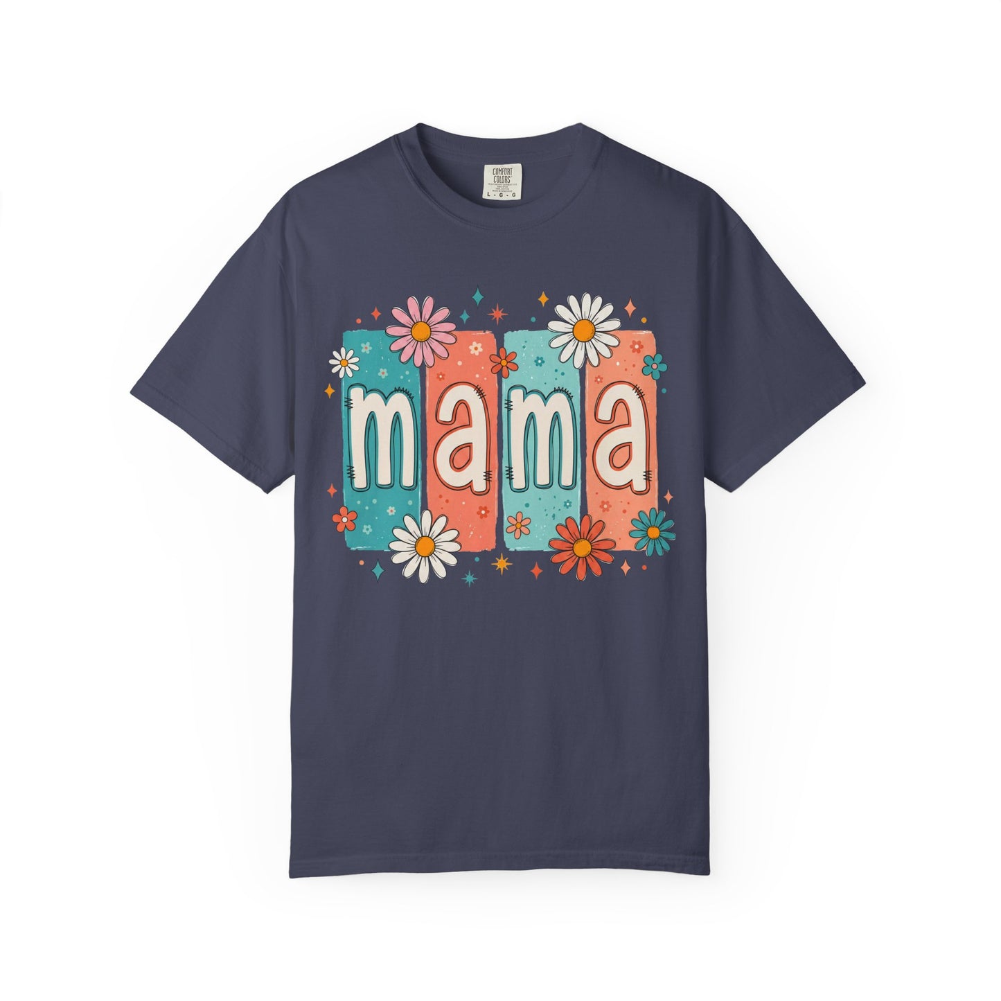 Mama Floral T-Shirt – Retro Daisy Mom Tee