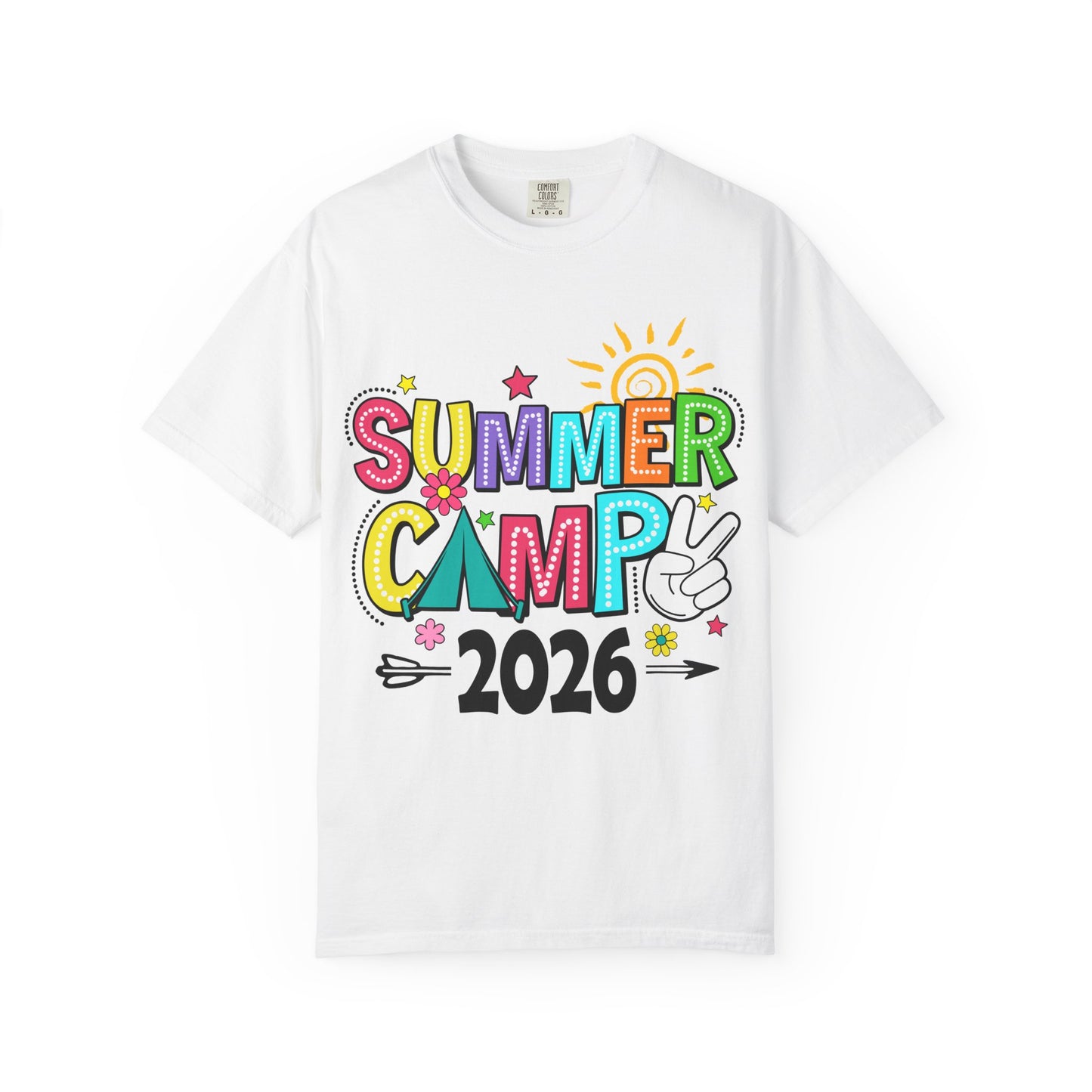 Summer Camp 2026 T-Shirt — Kids Camp Shirt with Colorful Retro Design