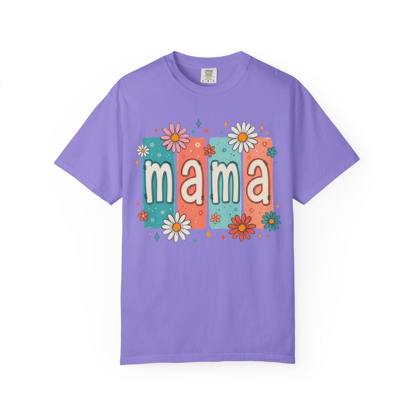 Mama Floral T-Shirt – Retro Daisy Mom Tee