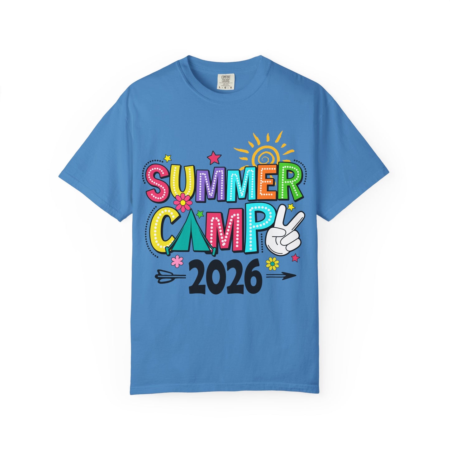 Summer Camp 2026 T-Shirt — Kids Camp Shirt with Colorful Retro Design