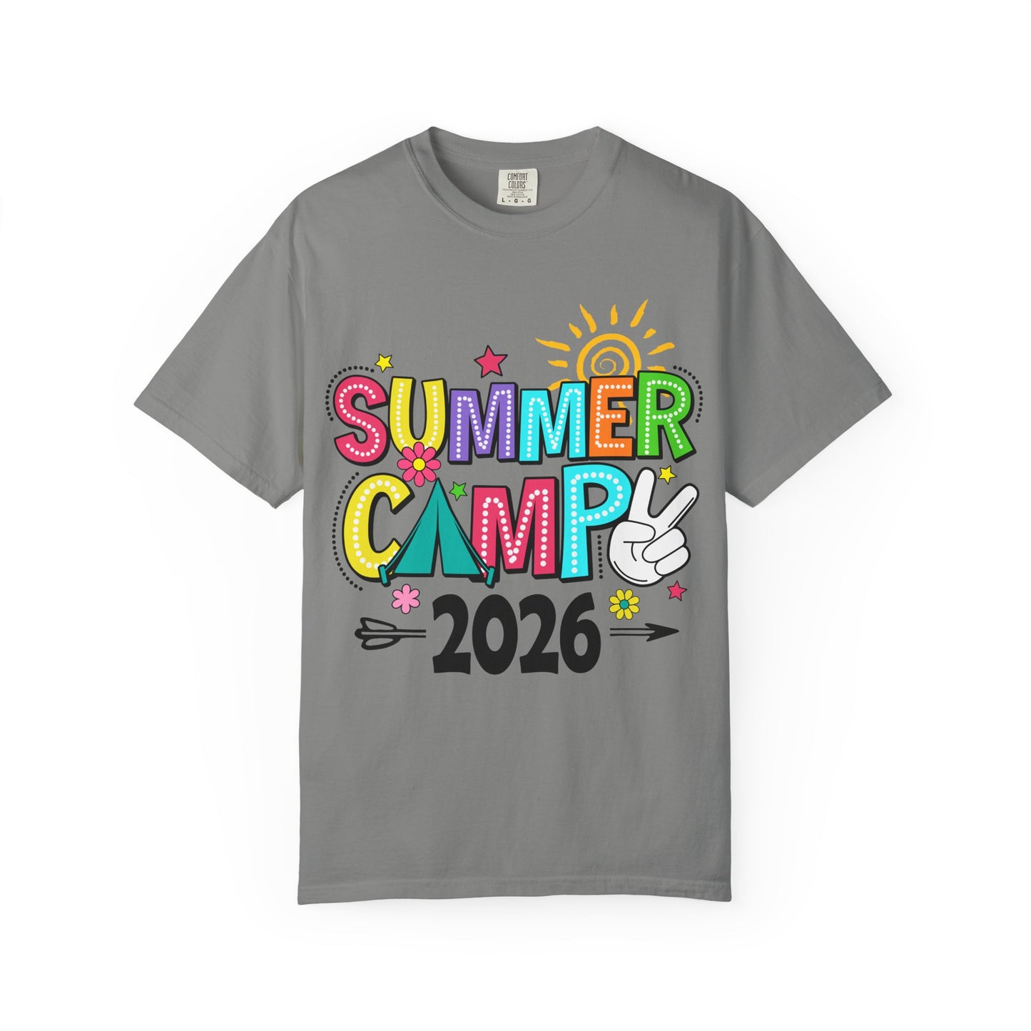 Summer Camp 2026 T-Shirt — Kids Camp Shirt with Colorful Retro Design