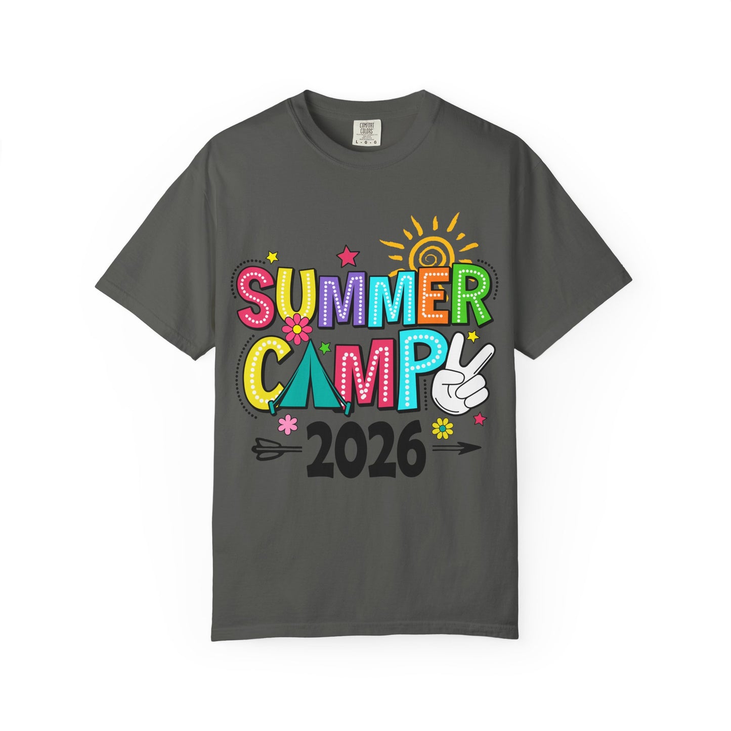 Summer Camp 2026 T-Shirt — Kids Camp Shirt with Colorful Retro Design