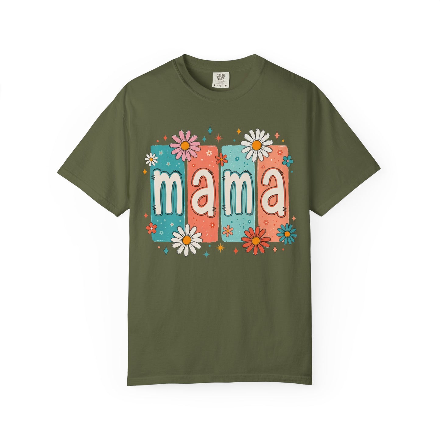 Mama Floral T-Shirt – Retro Daisy Mom Tee