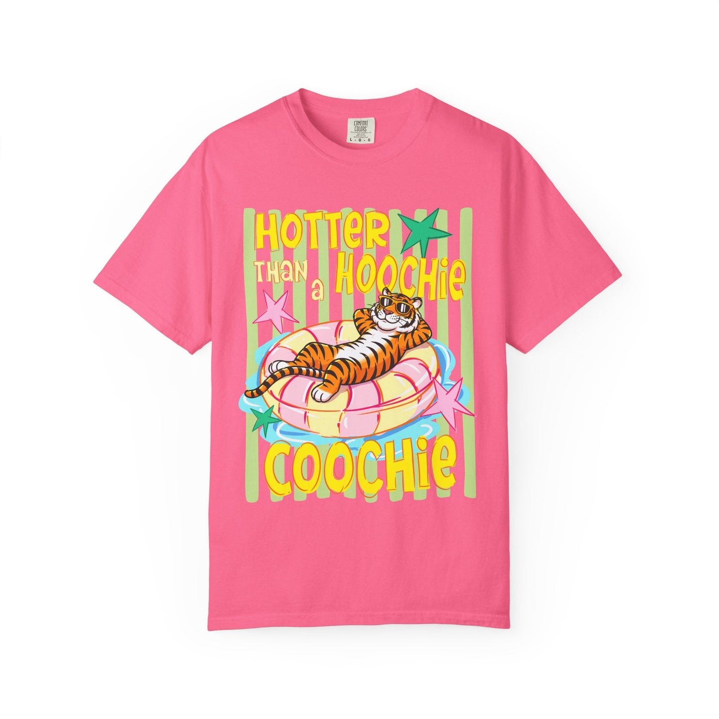 Hotter Than Hoochie Coochie T-Shirt — Retro Tiger Float Summer Tee