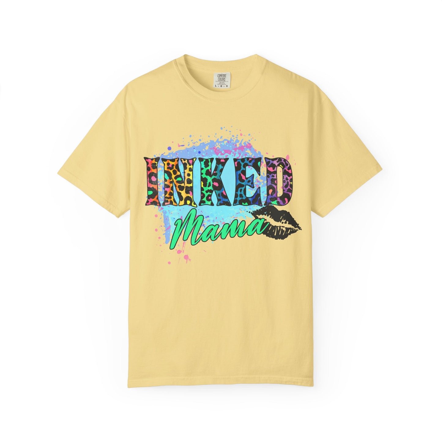 Inked Mama T‑Shirt — Colorful Leopard Print Tattoo Mom Tee