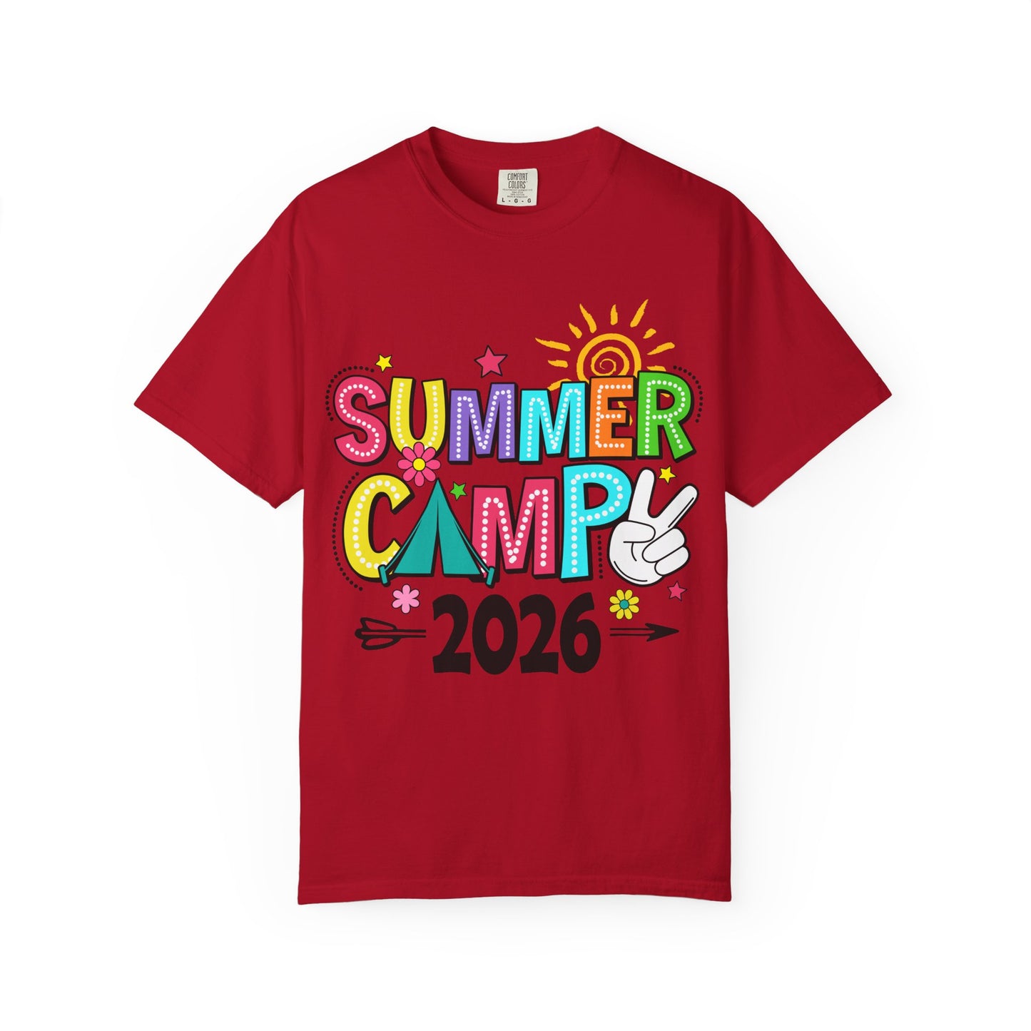 Summer Camp 2026 T-Shirt — Kids Camp Shirt with Colorful Retro Design