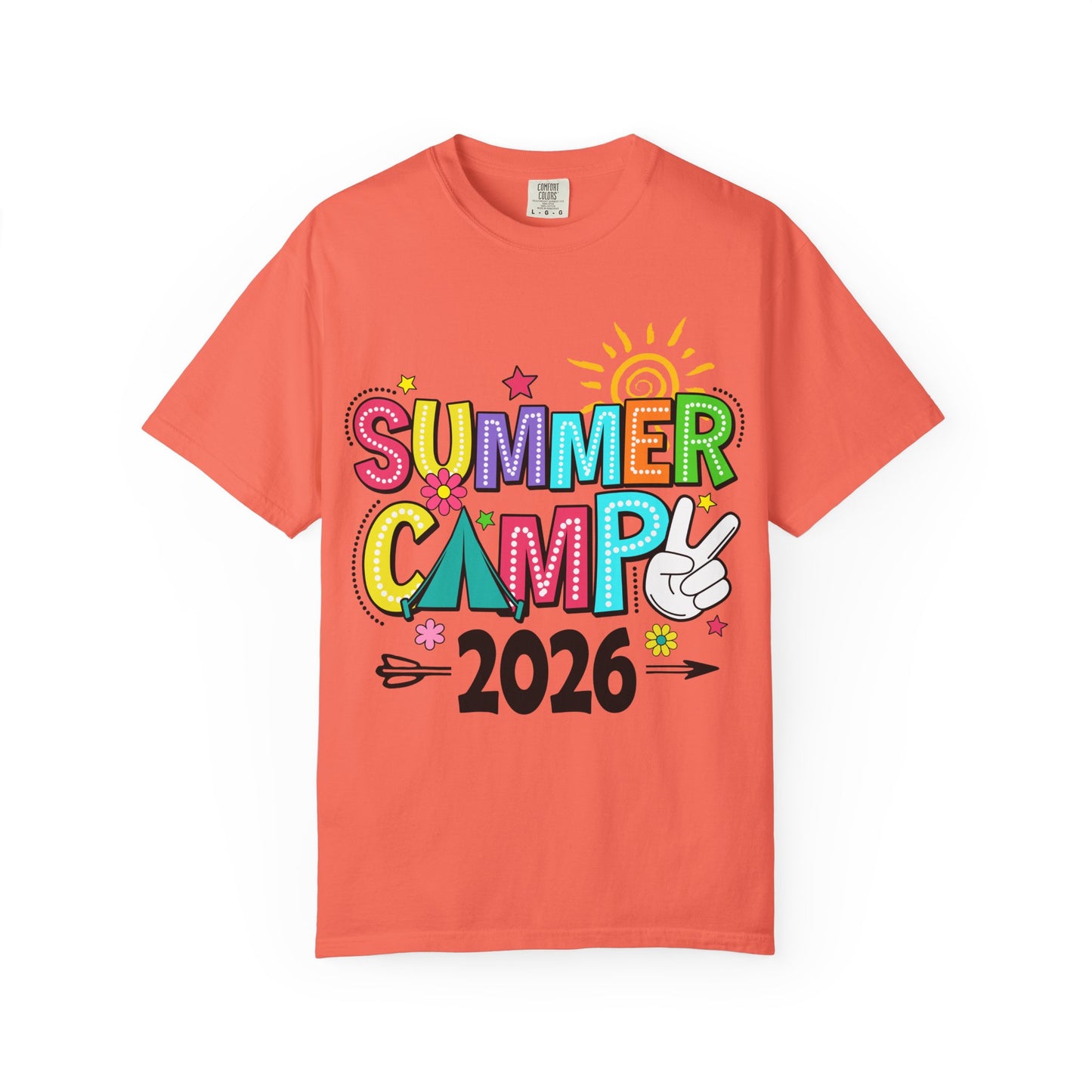 Summer Camp 2026 T-Shirt — Kids Camp Shirt with Colorful Retro Design