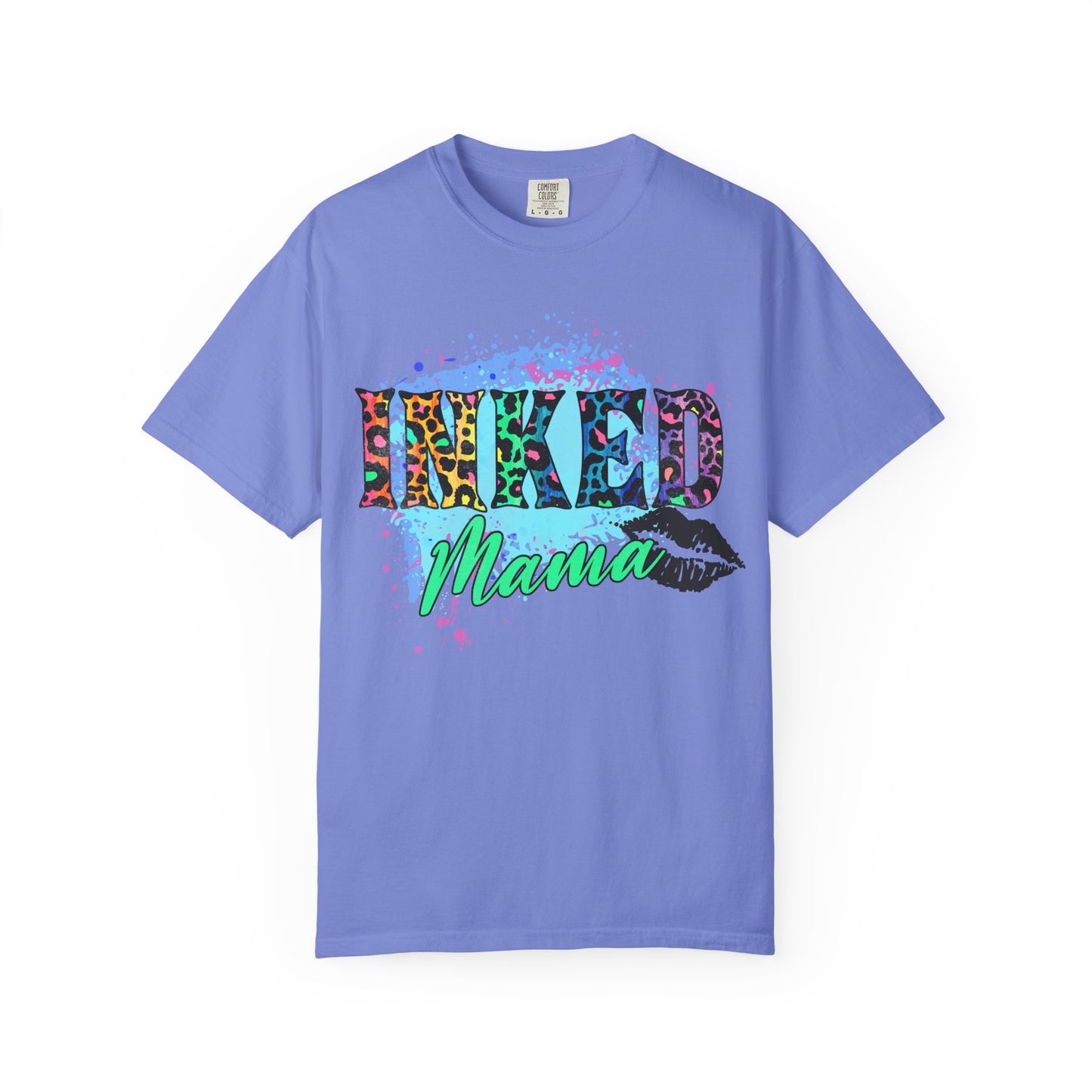 Inked Mama T‑Shirt — Colorful Leopard Print Tattoo Mom Tee