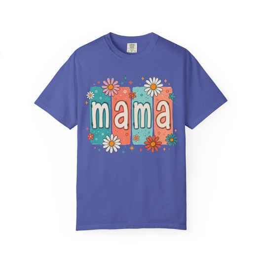 Mama Floral T-Shirt – Retro Daisy Mom Tee
