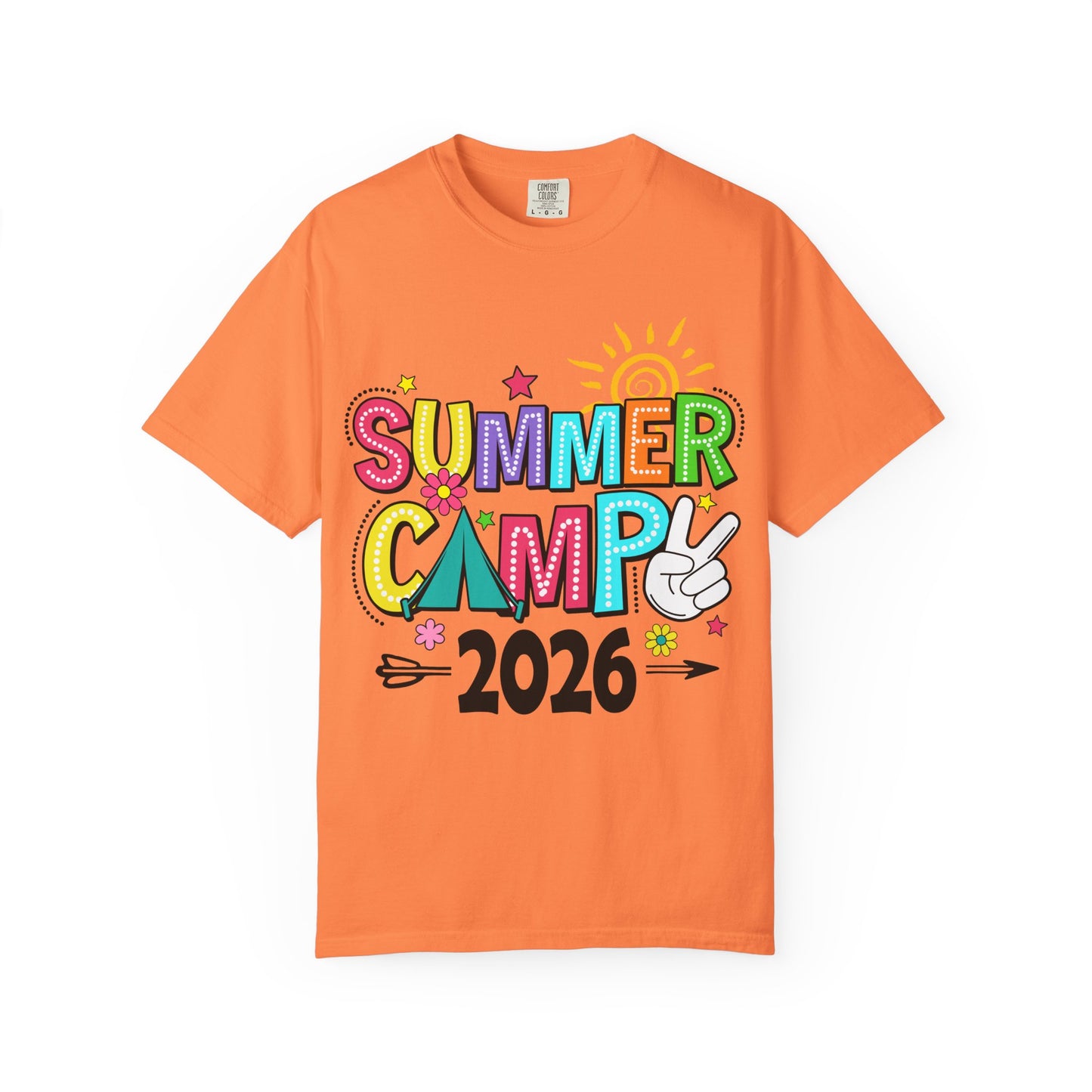 Summer Camp 2026 T-Shirt — Kids Camp Shirt with Colorful Retro Design