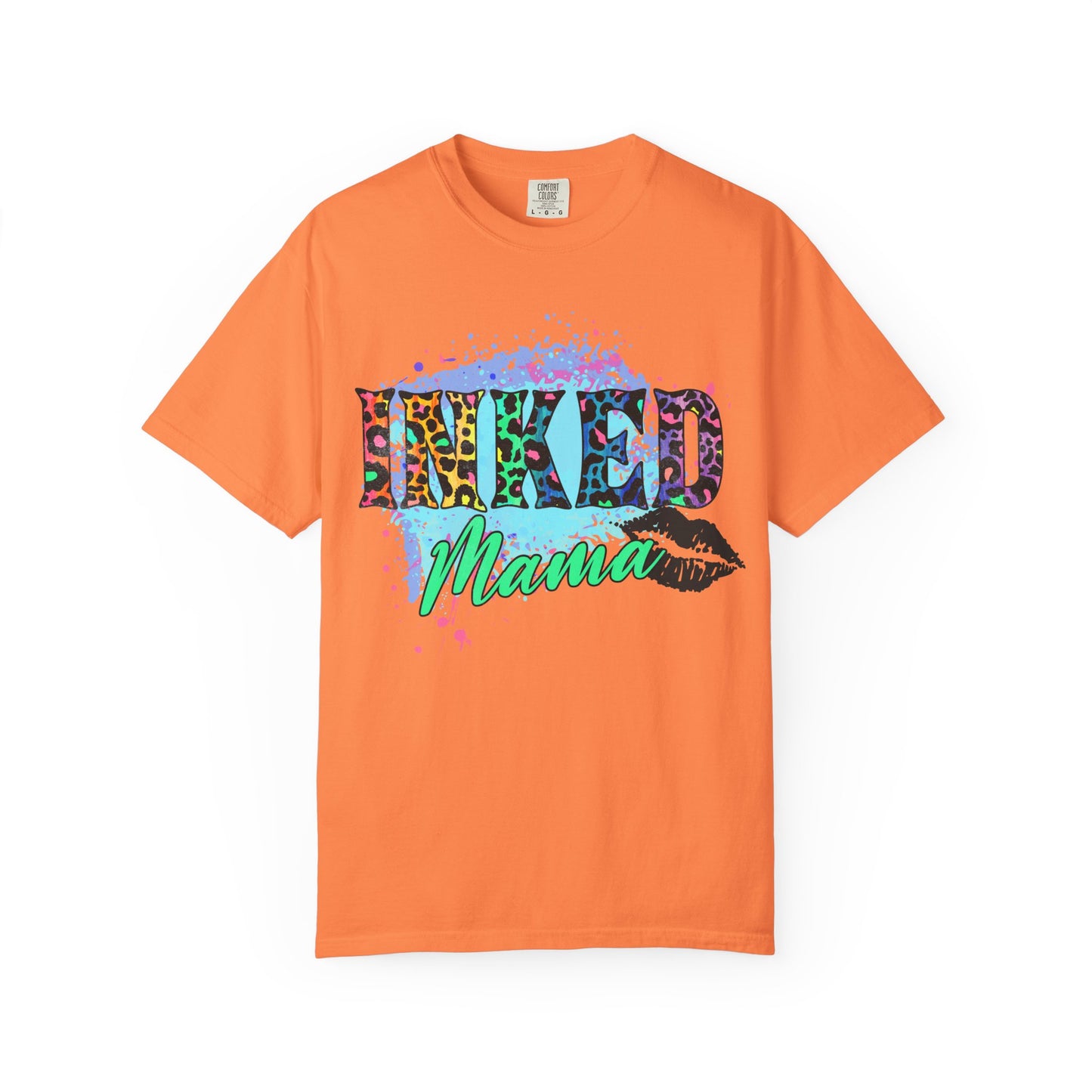Inked Mama T‑Shirt — Colorful Leopard Print Tattoo Mom Tee